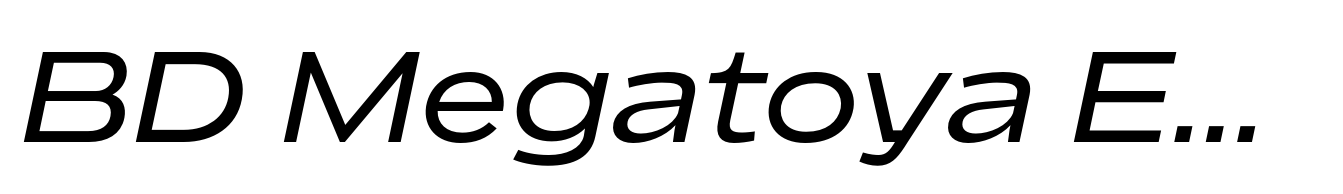 BD Megatoya Extended Medium Italic